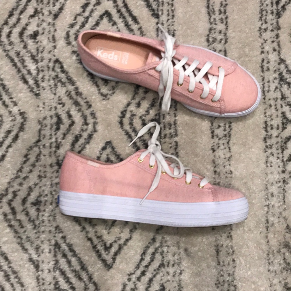 Pink platform sneakers
